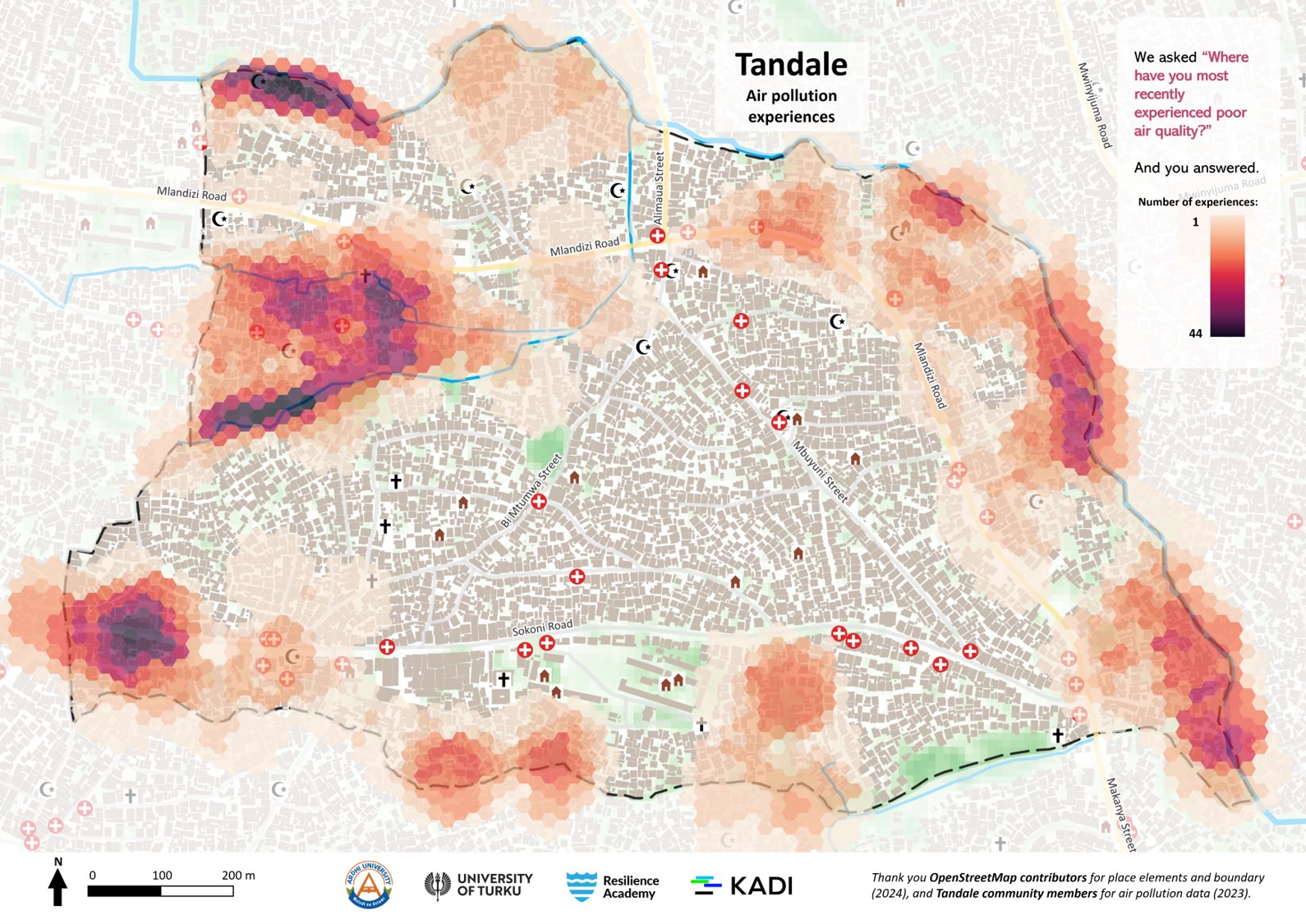 kadi_project-page_image2 During KADI Dar es Salaam climate service pilot, community members mapped their experiences on air pollution, extreme heat and floods in their neighbourhoods